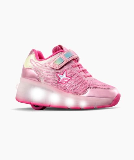 Zapatillas Roller Hada rosa con luces led recargables Footy